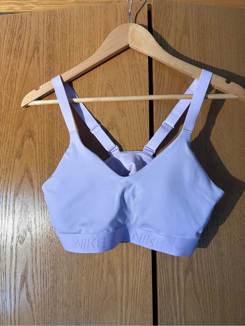 Nike Lavender Light-Support Sports Bra with Adjustable Straps